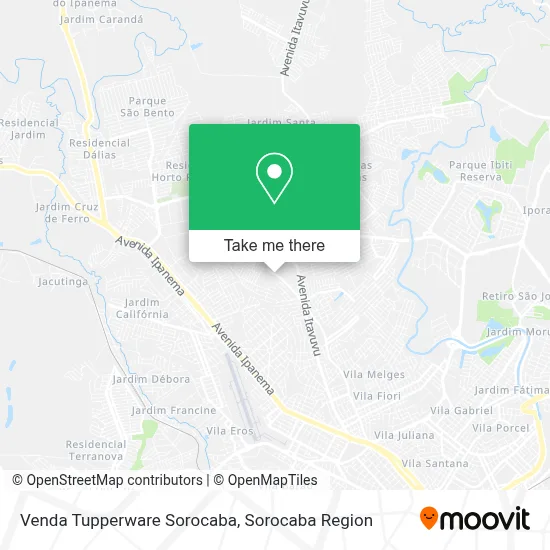 Venda Tupperware Sorocaba map