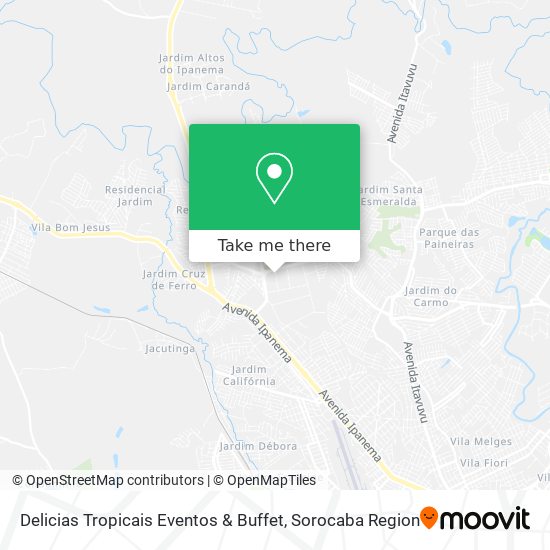 Mapa Delicias Tropicais Eventos & Buffet