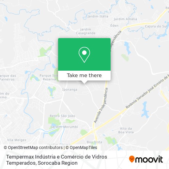 Mapa Tempermax Indústria e Comércio de Vidros Temperados