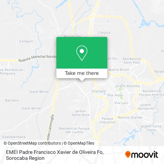 EMEI Padre Francisco Xavier de Oliveira Fo map