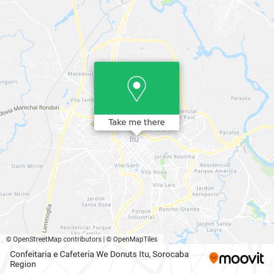 Confeitaria e Cafeteria We Donuts Itu map