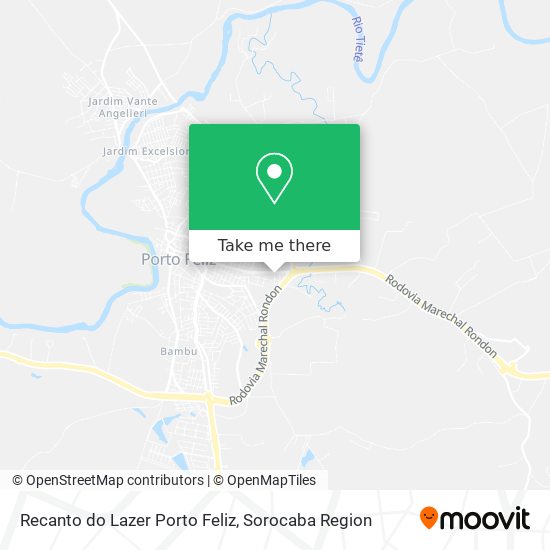 Mapa Recanto do Lazer Porto Feliz