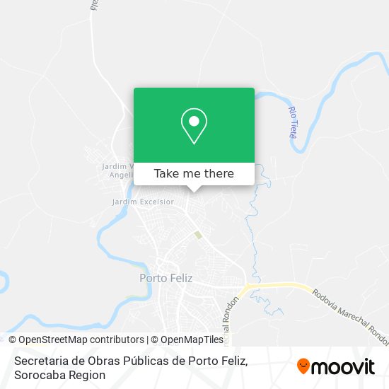 Secretaria de Obras Públicas de Porto Feliz map