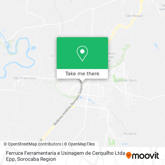 Ferruce Ferramentaria e Usinagem de Cerquilho Ltda Epp map