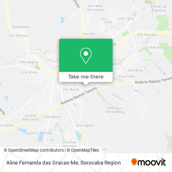 Aline Fernanda das Gracas-Me map