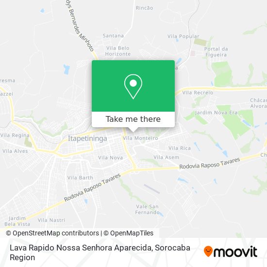 Lava Rapido Nossa Senhora Aparecida map