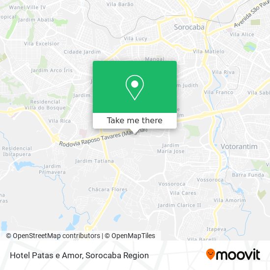 Hotel Patas e Amor map