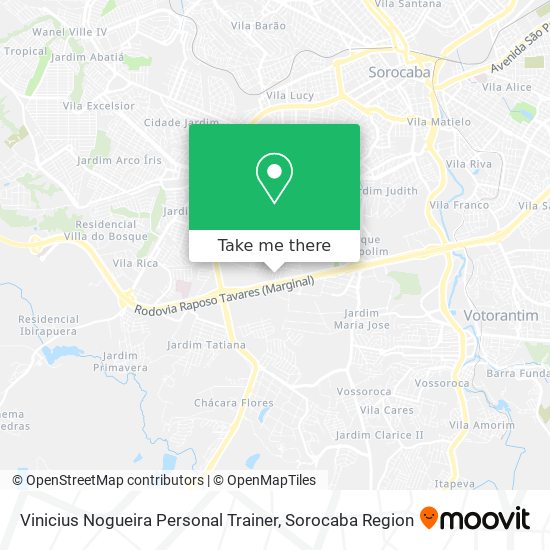 Mapa Vinicius Nogueira Personal Trainer