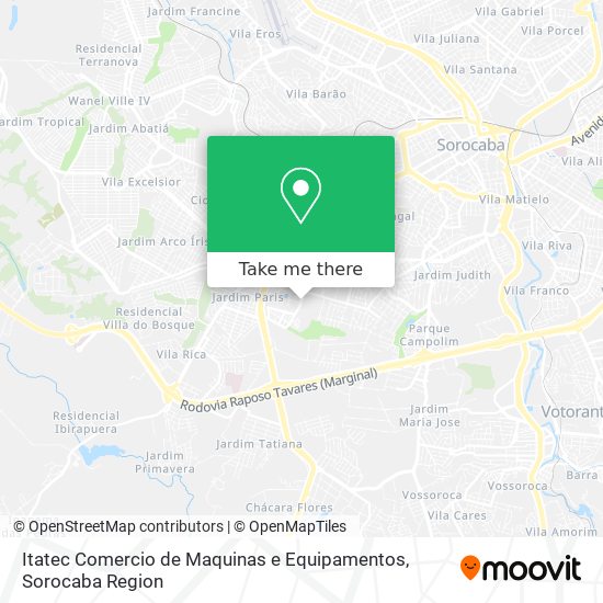 Itatec Comercio de Maquinas e Equipamentos map