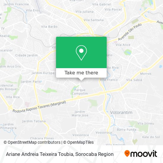 Ariane Andreia Teixeira Toubia map