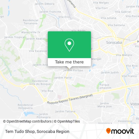 Tem Tudo Shop map