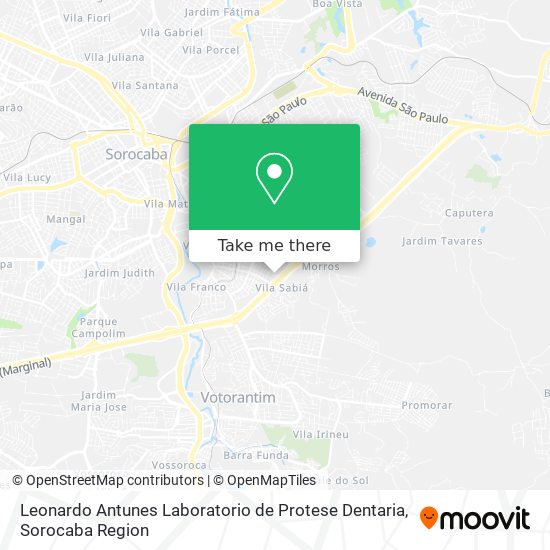 Mapa Leonardo Antunes Laboratorio de Protese Dentaria