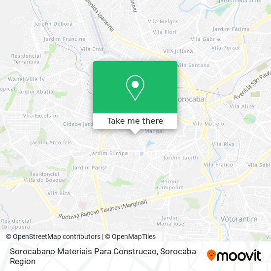 Mapa Sorocabano Materiais Para Construcao