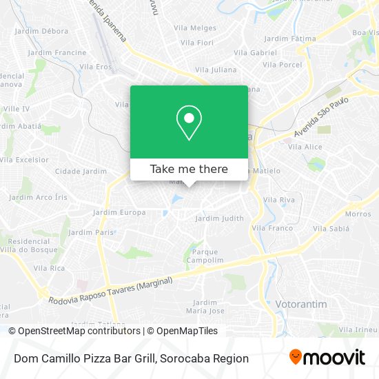 Dom Camillo Pizza Bar Grill map