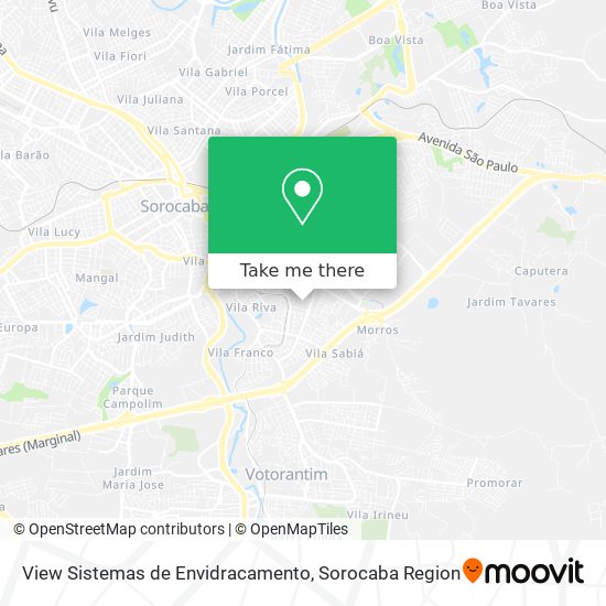 Mapa View Sistemas de Envidracamento