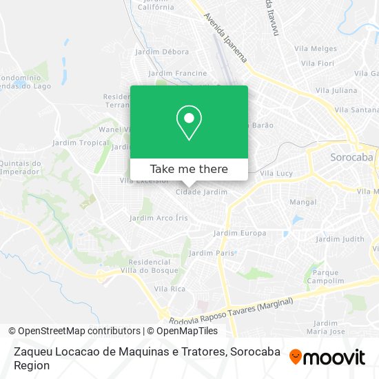 Zaqueu Locacao de Maquinas e Tratores map