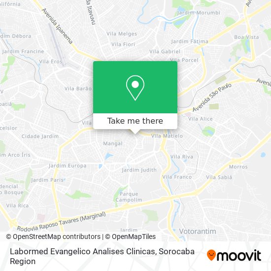 Labormed Evangelico Analises Clinicas map