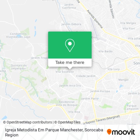 Igreja Metodista Em Parque Manchester map