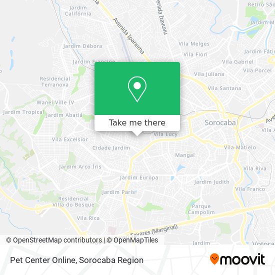 Pet Center Online map