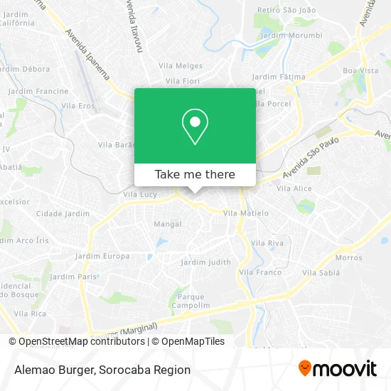 Alemao Burger map