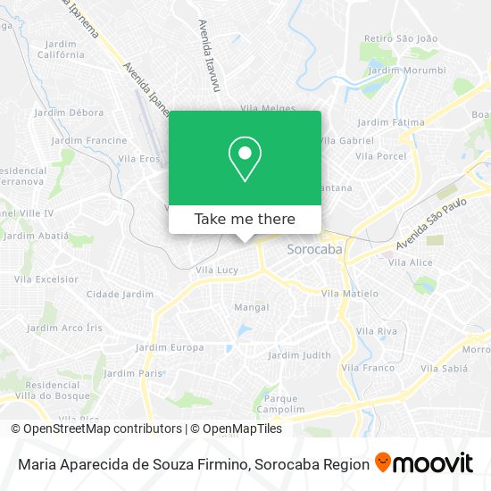 Mapa Maria Aparecida de Souza Firmino