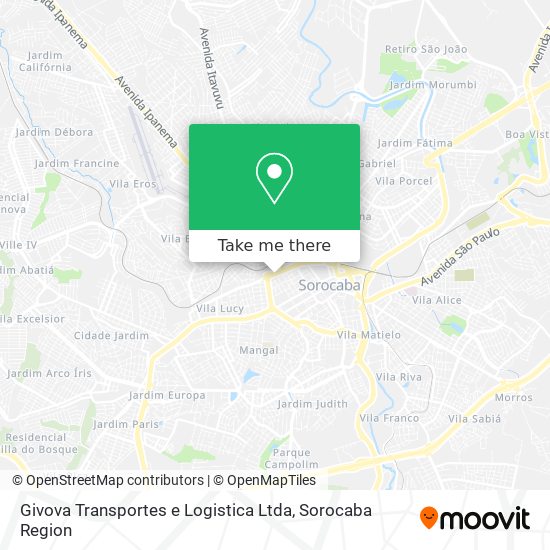 Givova Transportes e Logistica Ltda map