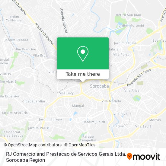 RJ Comercio and Prestacao de Servicos Gerais Ltda map