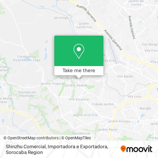 Mapa Shinzhu Comercial, Importadora e Exportadora