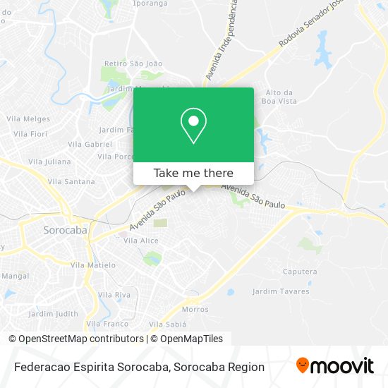 Federacao Espirita Sorocaba map