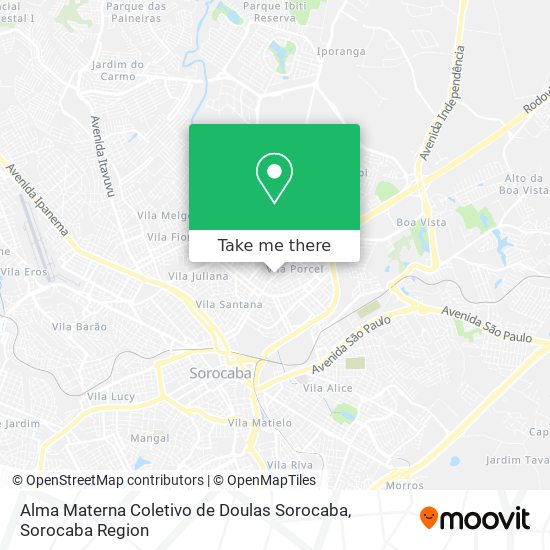 Alma Materna Coletivo de Doulas Sorocaba map