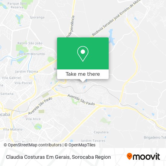 Claudia Costuras Em Gerais map