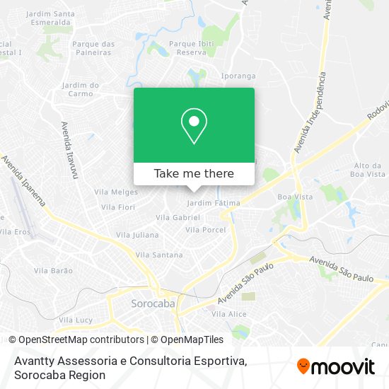 Mapa Avantty Assessoria e Consultoria Esportiva