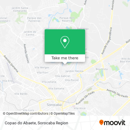 Copao do Abaete map