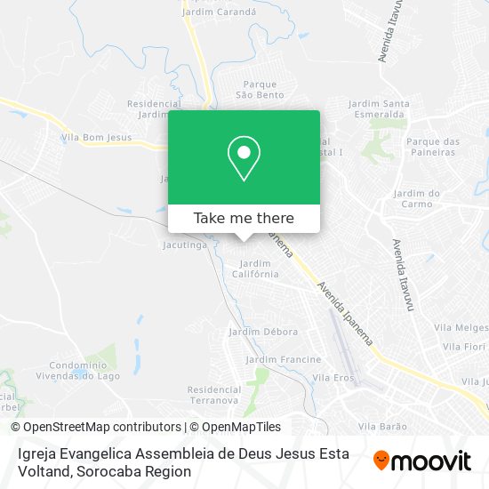 Igreja Evangelica Assembleia de Deus Jesus Esta Voltand map