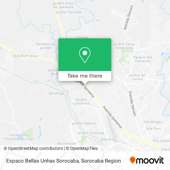 Espaco Bellas Unhas Sorocaba map