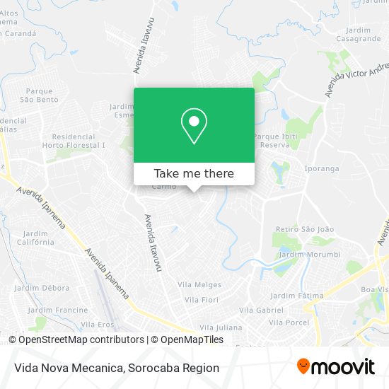 Mapa Vida Nova Mecanica