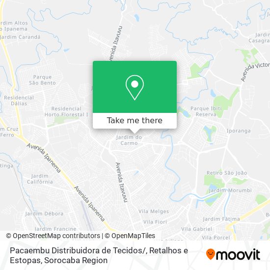 Pacaembu Distribuidora de Tecidos / , Retalhos e Estopas map