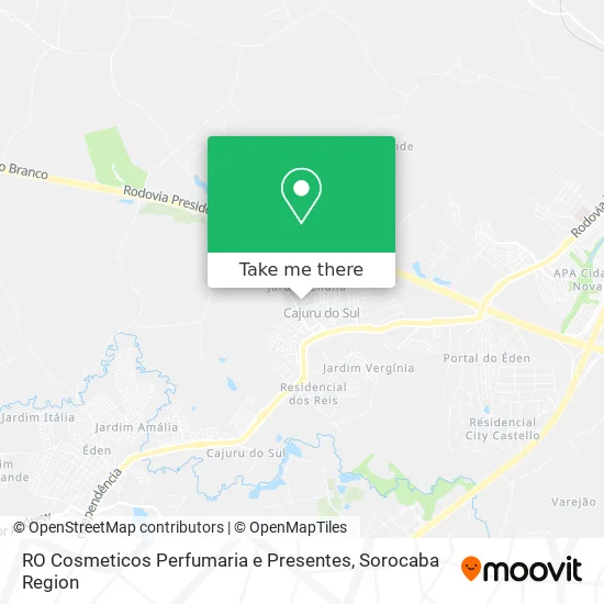 RO Cosmeticos Perfumaria e Presentes map