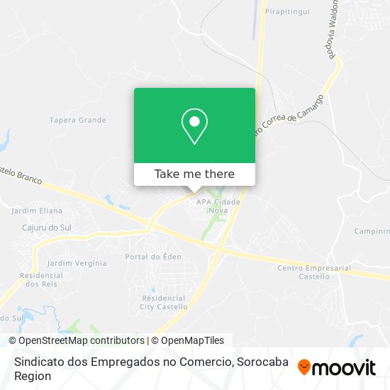 Sindicato dos Empregados no Comercio map