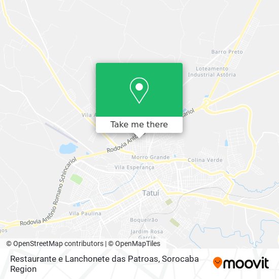 Mapa Restaurante e Lanchonete das Patroas