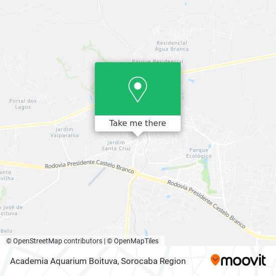 Academia Aquarium Boituva map