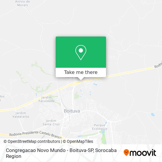 Mapa Congregacao Novo Mundo - Boituva-SP