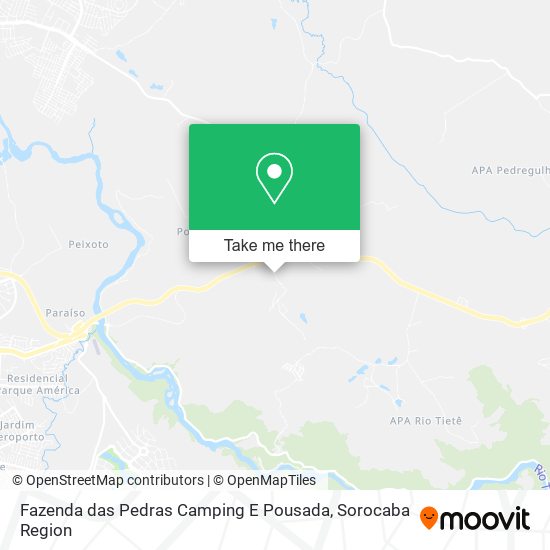 Fazenda das Pedras Camping E Pousada map