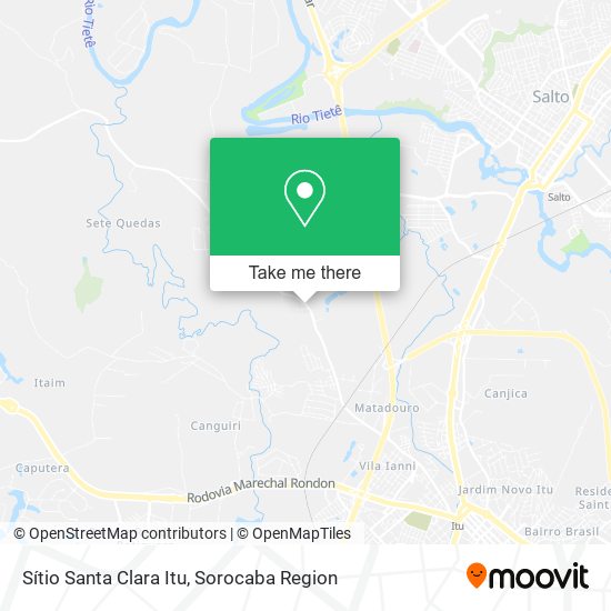 Mapa Sítio Santa Clara Itu