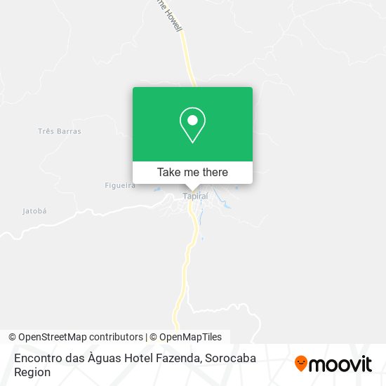 Mapa Encontro das Àguas Hotel Fazenda