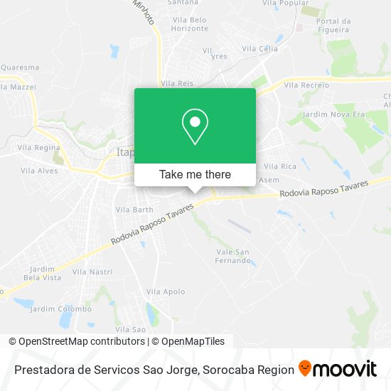 Prestadora de Servicos Sao Jorge map