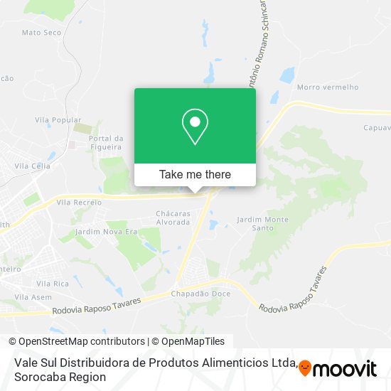 Vale Sul Distribuidora de Produtos Alimenticios Ltda map