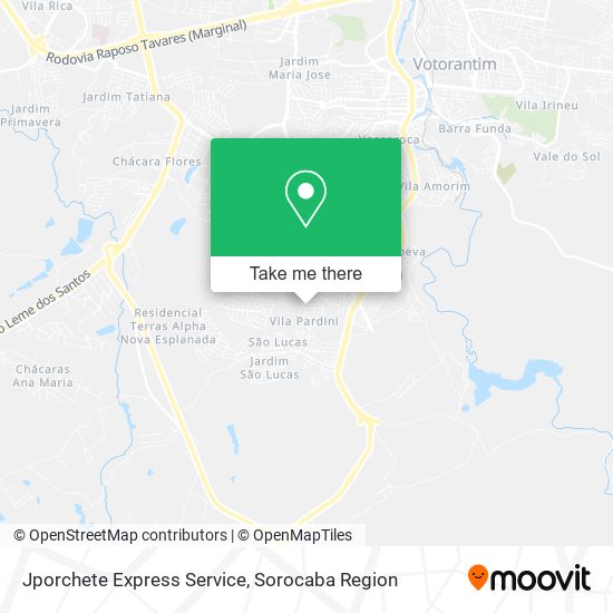 Jporchete Express Service map