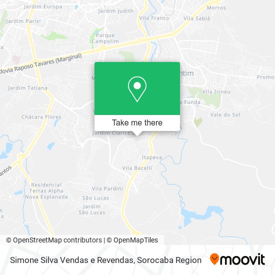 Mapa Simone Silva Vendas e Revendas