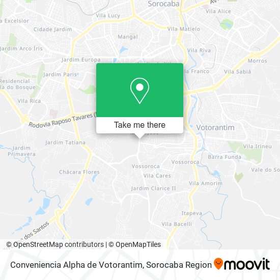 Conveniencia Alpha de Votorantim map